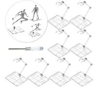 XISTEST Lot de 8 supports de figurines d'action compatibles avec HG RG SD SHF Gundam 1/144 jouet avec tournevis transparent