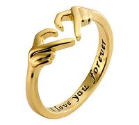 Xistuoz Bague pour femme en argent sterling 925, bague Claddagh cœur promesse irlandaise « I Love You Forever » (taille réglable de 6,5 # à 8#)