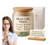 Xistuoz Bocal pour l'écriture - Pot d'émotions de la Bible | Panier d'Écritures pour prières inspirantes pour le matin, hommes et femmes, chevet, anniversaire, Pâques, lieu de travail, maison, baptême