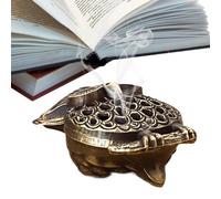 Xistuoz Brûleur d'encens en forme de chouette | Porte-encens creux | Décoration de bureau, attrape-cendres, encens intérieur, décoration zen pour salon, cuisine, bureau