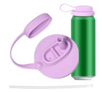 Xistuoz Couvercle de canette de soda, avec couvercles de paille pour soda, étanche et réutilisable, en silicone, anti-poussière, pour boissons, eau, bière, congélateur, garde-manger, réfrigérateur
