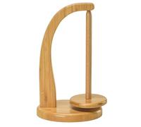 Xistuoz Enrouleur de laine, distributeur de laine rotatif à boules à tricoter sans nœuds, porte-pelotes en bois