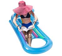 Xistuoz Flotteur de piscine gonflable, chaise longue gonflable résistante aux éclaboussures pour lac, plage, jardin, bord de piscine, camping, vacances