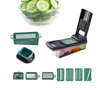 Xistuoz Hachoir à légumes multifonctionnel avec récipient, processeur d'aliments pour fruits, oignons, légumes, ustensiles de cuisine