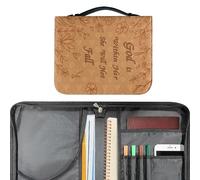 Xistuoz Housse de bible, housse de bible pour femme | Sac à livres portable avec poignée, étui de protection manuel en cuir PU portable pour croyant, cadeau de fête des pères