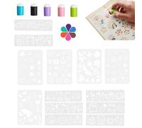 Xistuoz Lot de tampons éponges à dessin pour loisirs créatifs avec 6 tampons de couleur pour la fabrication de cartes de vacances