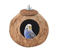 Xistuoz Nid d'oiseau en coco pour cage - Maison de repos pour oiseaux de coco, cabane d'élevage pour perroquet, intérieur et extérieur, habitat décoratif pour le salon, le balcon