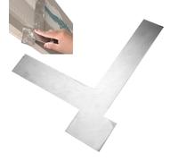 Xistuoz Outil de nivellement à angle droit - Niveau d'angle avec un bord de grattage, appareil de mesure en acier inoxydable pour la construction de carrelage, menuiserie, sol, travail du bois