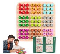 Xistuoz Panneau de jeu ,Puzzle interactif en bois coloré | Puzzle mathématique pour à partir de 3 ans, Former la capacité de pensée logique pour adultes et à partir de 3 ans
