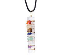 Xistuoz Pendentif en pierre | Pendentifs en pierre naturelle, accessoires de bijoux colorés pour fabrication de colliers pour filles, quotidien et yoga, Refer to description, gypse + pierre concassée