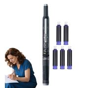 Xistuoz Stylo-plume rechargeable pour écriture - Corps transparent de 0,38 mm - Fournitures d'écriture pour famille, femmes, hommes, amis, bureau, école, journal, croquis, marquage