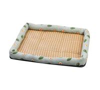 Xistuoz Tapis de refroidissement pour chien, antidérapant, confortable, anti-mastication, tapis de refroidissement en rotin réutilisable pour chiot, chaton, dormir, jouer et se reposer