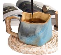 Xistuoz Tasse en céramique de 250 ml de forme irrégulière | Tasse à eau portable esthétique pour café, thé, jus, boissons chaudes, glaces, lait, maison