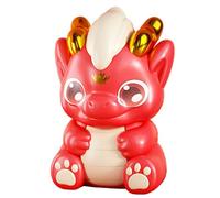 Xistuoz Tirelire Dragon Porte Bonheur, Tirelire en Plastique Incassable avec Lumière, Décoration De La Maison Porte-Bonheur, Année du Dragon 2024