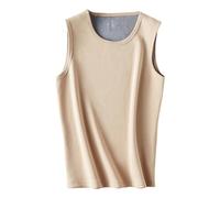 Xistuoz Top de sous-vêtements thermiques pour homme, sans manches en coton, débardeurs à col rond, coupe-vent pour papa, chambre à coucher, salon