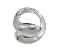 Xisulay Anneau anneau femmes Fnger Ring Women's Hip Hop Style surdimensionné surdimensionné irrégulière Binets torsadés brillants. Sliver1