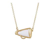 Xisulay Collier de pom-pom girl en alliage durable pour femme avec pendentif en corne - Accessoire tendance pour mamans et adolescentes - Design en alliage, Métal