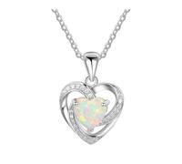 Xisulay Collier personnalisé polyvalent à infiniment de cœur cristallin avec pendentif en strass scintillant bijoux romantique pour la Saint-Valentin cadeau d'anniversaire Blanc
