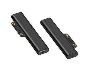 XITAIAN Charge Rapide Mini Portable PD 15V/3A Type-C Femelle à Adaptateur Remplacement pour Microsoft Surface Pro3 Pro4 Pro5 Pro6 (2 Pcs)