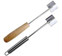 XITEA 2 Décapant Professionnel De Grains De Maïs avec Poignée en Bois Outil De Cuisine en Acier Inoxydable Antirouille pour Un Épluchage Efficace Éplucheur en Acier Inoxydable avec Poignée en Bois