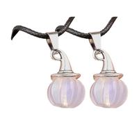 XITEA Collier unisexe avec pendentif en forme de citrouille et chapeau de sorcière et cordon noir en agate, taille unique, Comme décrit, Comme décrit.