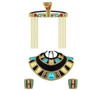 XITEA Costume égyptien de l'Égypte antique comprenant une coiffe, une ceinture, un col, des bracelets et une fête égyptienne