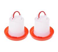 XITEA Lot De 4 Mangeoires pour Poussins avec 2 Abreuvoirs Automatiques Conception Anti-éclaboussures 4 Mangeoires pour Petits Oiseaux Cailles Canards Accessoires pour Poulaillers Mangeoire Et