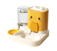 XITEA Mangeoires Automatiques pour Chats avec Doubles Bols Distributeur De Repas Chronométré Bords Anti-débordements Compacts Appartements Maison Mangeoires Chats avec Minuteries