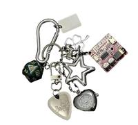 XITEA Porte-clés unique avec pendentif montre de poche en alliage texturé - Convient pour les filles et les femmes - Cadeau idéal pour les amateurs de mode, Rouge, as show, Décontracté
