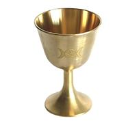 XITEA Rituel Coupe Goblet Or Placage Laiton Cérémonie Lune Divination Outil Astrologique Conseil Jeu Prop Fournitures