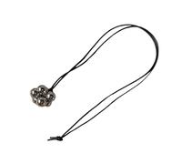 XITEA Style coréen moderne - Collier de longueur étendue minimaliste - Cordon noir - Accessoire de mode polyvalent pour superposition, Résine