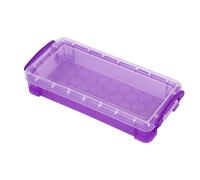 XITEA Trousse à crayons haute capacité avec couvercle anti-poussière - Boîte de rangement transparente pour crayons de couleur