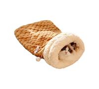 XITEA Winter Puss Lit grotte en polaire Lagomorph pour chat domestique, tunnel d'exploration, 2 couleurs, tissu permanent, bac de couchage permanent pour chat intérieur