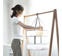 XiTianLong Coupe-vent double couche Vêtements pliables Filet sec Rack Mesh Hanger Accueil Paniers de stockage de linge de