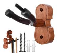 xitoio Crochet mural pour violon, 1 lot de crochets pour guitare, support de violon en bois d'acajou, pour violoncelle, alto, ukulélé, violon, instruments à cordes (1 paquet)