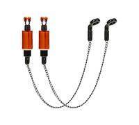 xitoio Lot de 2 bobines de pêche à la carpe, chaîne d'alarme de morsure, indicateurs de touche pour pêche à la carpe, accessoires de pêche de nuit pratiques pour débutants (rouge)