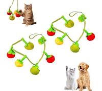 xitoio Lot de 2 jouets interactifs en forme de fruit à l'herbe à chat, baguette à mâcher douce pour chat et tomate, 42 cm