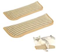xitoio Lot de 2 oreillers interactifs à herbe à chat de 25,4 à 33 cm, jouets interactifs pour chats d'intérieur, griffoir en sisal et oreillers de nettoyage des dents, jouets pour jouer et soulager le