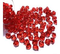 xitoio Lot de 200 pierres précieuses en acrylique de qualité supérieure pour décoration de table, vase, aquarium, rouge (rouge)