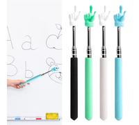 xitoio Lot de 4 pointeurs télescopiques pour enseignants, 1/4, pointeur de doigt, présentateur de poche, pointeurs manuels pour enseignement, conférence, présentations