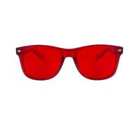 xitoio Lunettes de thérapie de couleur, lunettes teintées de chromothérapie avec verres résistants aux rayures, montures en PVC de qualité supérieure avec charnières en acier inoxydable, lunettes