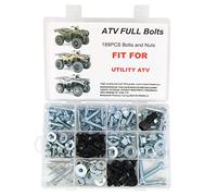 Xitomer Kit de boulons d'échappement en plastique de 189 pièces pour cadre de moteur utilitaire ATV 4 x 4, Kodiak Grizzly Big Bear Tracker Wolverine, ensemble complet de boulons de carénage de carrosserie