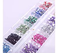 Xiton Nail Art Strass 3000 PCS Pointes D'Ongles 12 Couleurs Paillettes Art De Diamant Ongle Gem Accessoires Ongles Pour DIY DéCoration Des Ongles