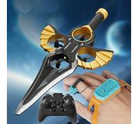 XIUCAI Épée Volante Télécommandée Double, Modes Gestes/Manette, Figures Acrobatiques 360°, Lumières LED, Cadeaux pour Adolescents et Adultes (Fêtes & Anniversaires),d'or