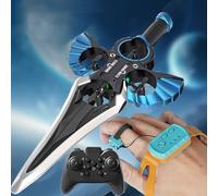XIUCAI Épée Volante Télécommandée Double, Modes Gestes/Manette, Figures Acrobatiques 360°, Lumières LED, Cadeaux pour Adolescents et Adultes (Fêtes & Anniversaires),Bleu