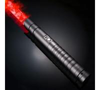 XIUCAI Sabre Laser pour Adultes, 2-en-1 Sabres de Duel, 16 Couleurs RGB avec 10 Sons, Poignée Métal, pour Enfants Adultes Cosplay,Gray hilt