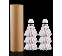 XIUCAI Volant de Badminton en Plume d'oie - Stabilité et Vitesse Élevées pour Entraînement Intérieur Extérieur, Durable pour Club et Jeunes Joueurs,6pcs