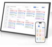 Xiuganpo 10.1 in Smart Online Digital Calendar, 1280x800 Full HD Touch Screen Family Planner and Calendar avec Graphique de Corvée et Planificateur de Repas, Murmable, Matériau ABS