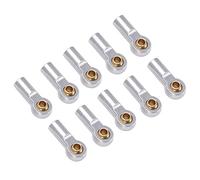 Xiuganpo 10 Pièces de Joint d'extrémité de Biellette M3 en Aluminium Solide pour Voiture SCX10 1/10 RC, Support de Rotule Haute Performance pour Une Conduite Stable, adapté aux Amateurs de (Silver)