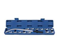 Xiuganpo 15PCS Universal Serpentine Belt Tensioner Pulley Tool Kit, Courroie de Distribution auxiliaire avec boîte de Rangement, Outil de Tension de la Courroie de Distribution du Moteur